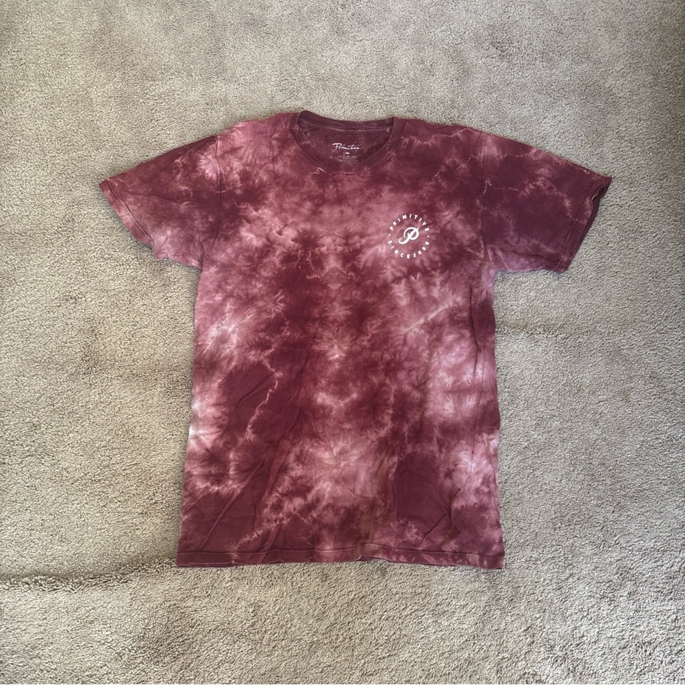 Primitive Maroon Tie-Dye Tee